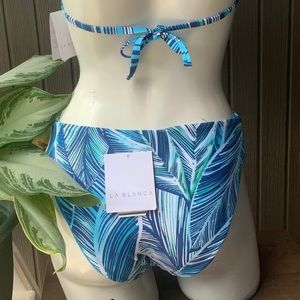 La Blanca Side Shirred Hipster Bikini Bottom Size 10 NWT